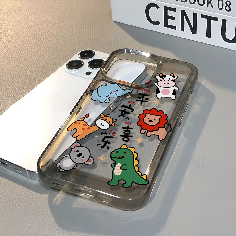 Ốp Điện Thoại Trong Suốt Chống Sốc Hình Khủng Long Cho iphone 14 pro max 11 13 12 7 8 Plus X XR XSMax