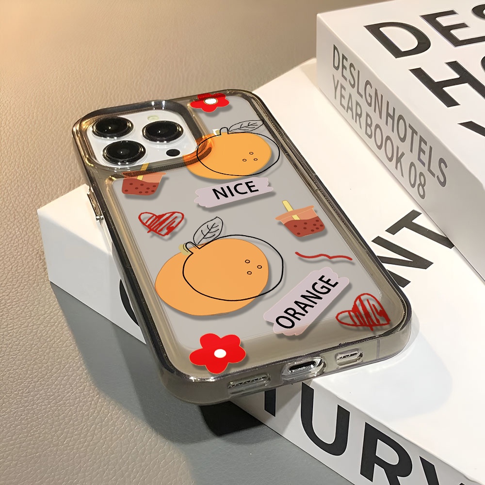 Ốp Điện Thoại Trong Suốt In Hình Quả Đào Chống Sốc Cho iphone 14 pro max 11 13 12 7 8 Plus X XR XSMax