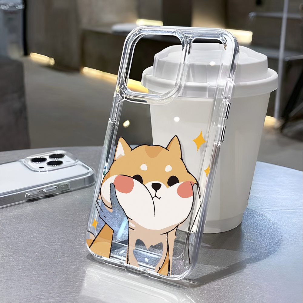 Ốp Điện Thoại Trong Suốt Chống Sốc In Hình Mèo Cho iphone 14 pro max 11 13 12 7 8 Plus X XR XSMax
