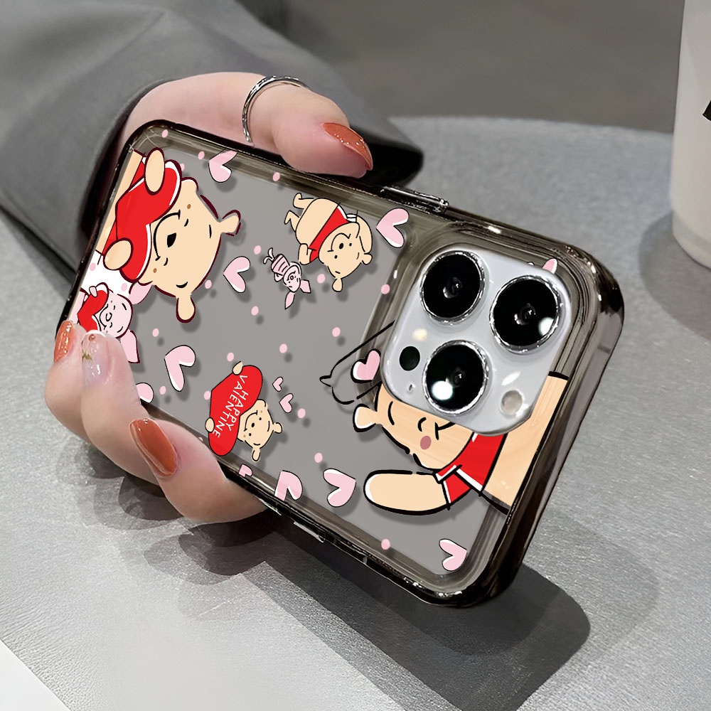 Ốp Điện Thoại Trong Suốt In Hình Gấu Winnie Đáng Yêu Cho iphone 14 pro max 11 13 12 7 8 Plus X XR XSMax