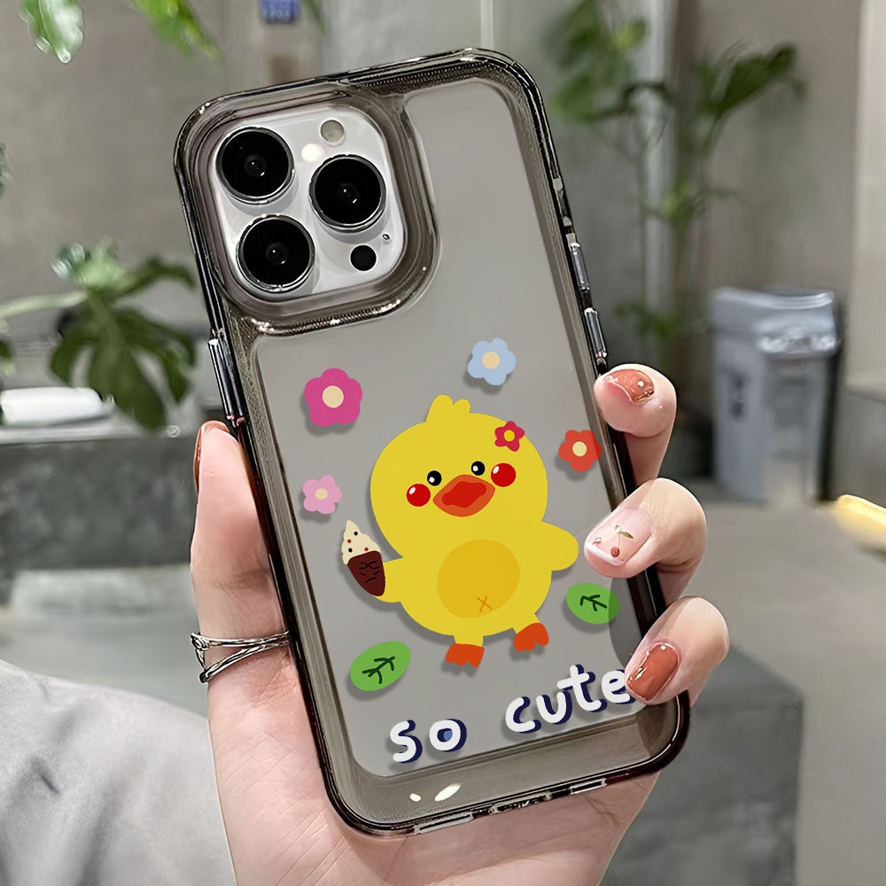 Ốp Điện Thoại Trong Suốt Họa Tiết Gà Con Chống Sốc Cho iphone 14 pro max 11 13 12 7 8 Plus X XR XSMax