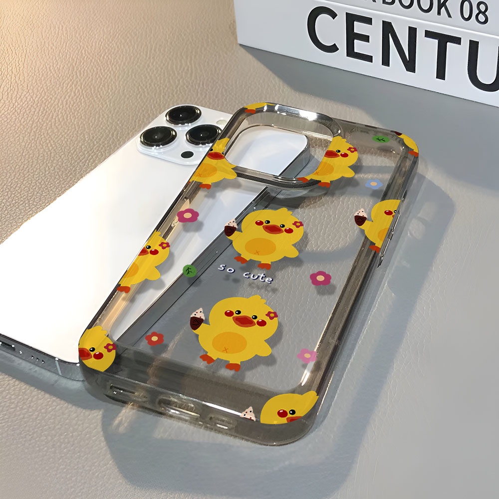 Ốp Điện Thoại Trong Suốt Chống Sốc In Hình Chú Gà Vàng Cho iphone 14 pro max 11 13 12 7 8 Plus X XR XSMax