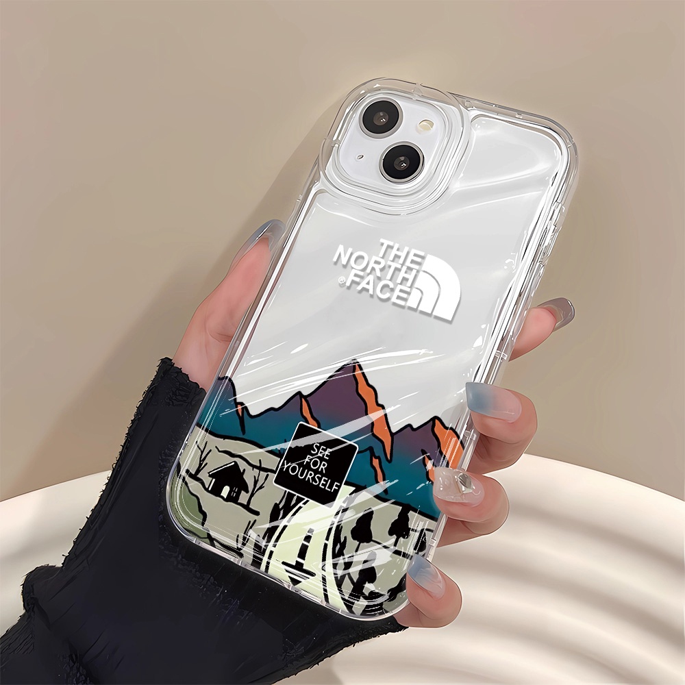 Ốp Điện Thoại Trong Suốt Họa Tiết Sóng Biển Thời Trang Chống Sốc Cho iphone 14 pro max 11 13 12 8 7 Plus XSMax X XR