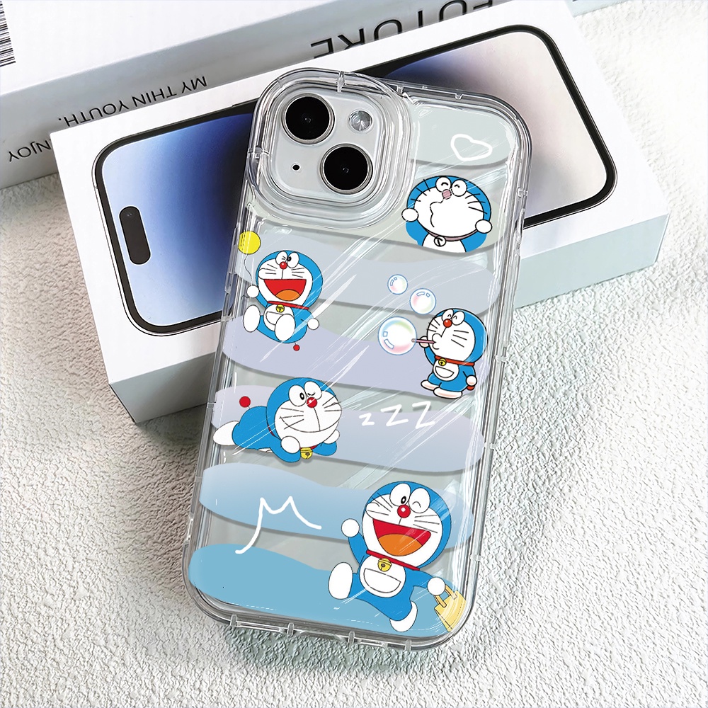 Ốp Điện Thoại Trong Suốt Họa Tiết Doraemon Chống Sốc Cho iphone 14 pro max 11 13 12 8 7 Plus XSMax X XR