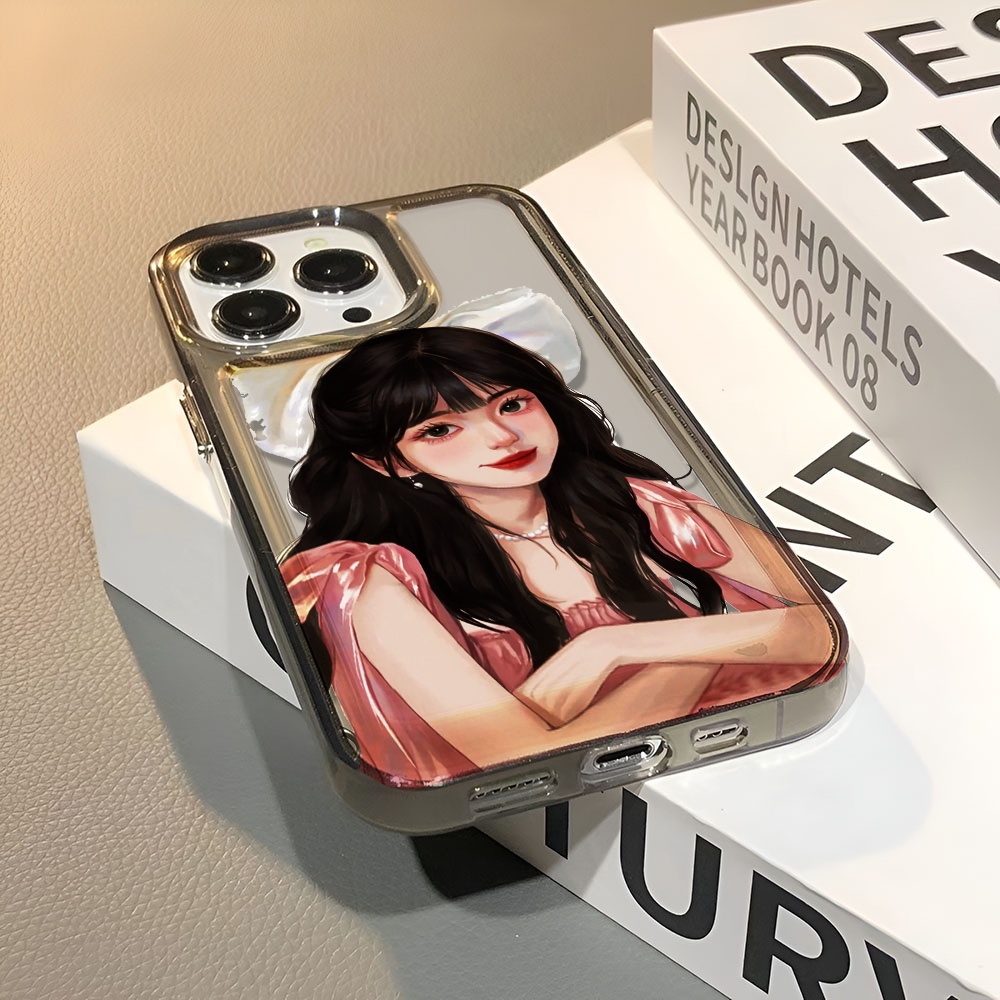 Ốp Điện Thoại Trong Suốt Chống Sốc In Hình Cô Gái Không Gian Cho iphone 14 pro max 11 13 12 7 8 Plus X XR XSMax
