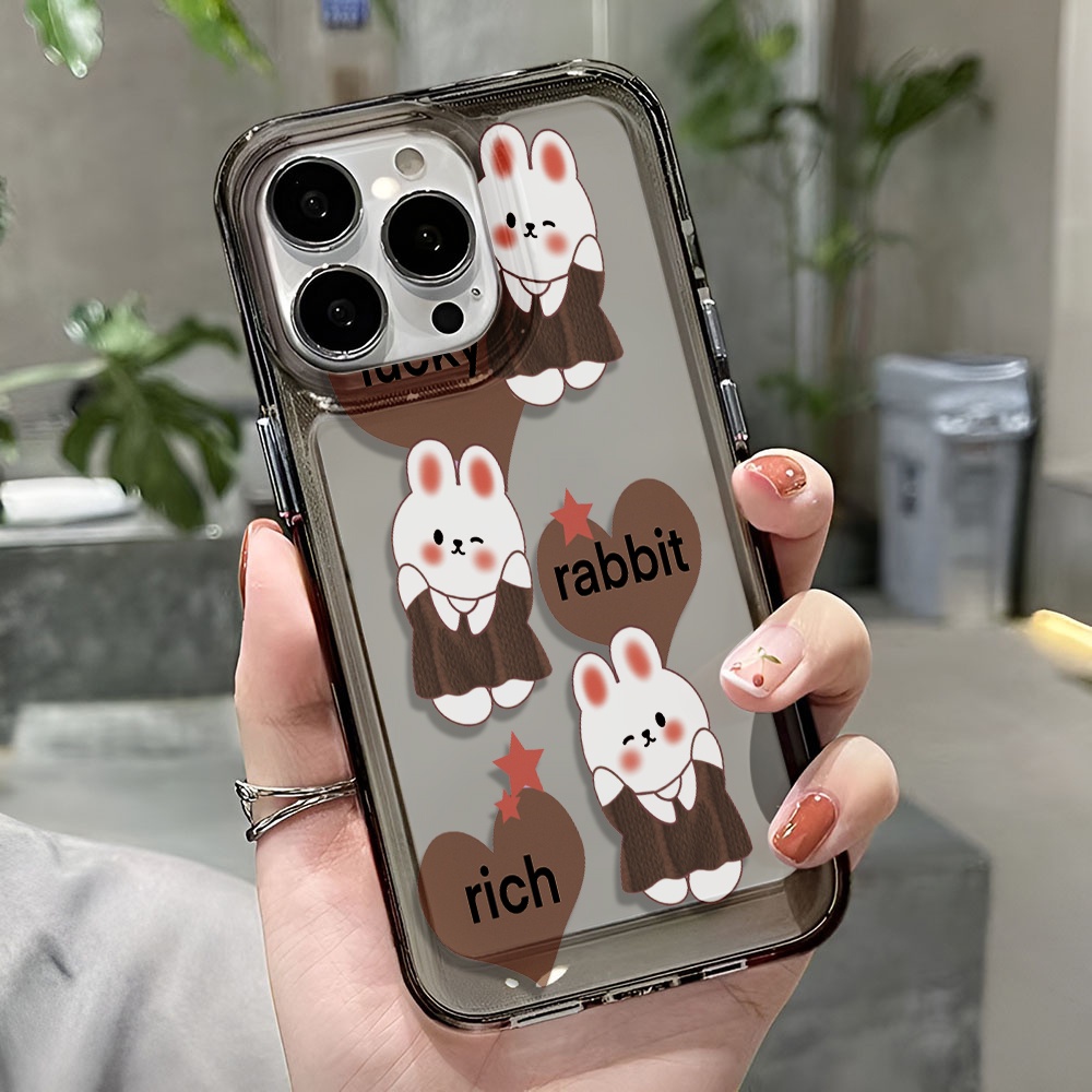 Ốp Điện Thoại Trong Suốt Chống Sốc In Hình Thỏ Hoạt Hình Cho iphone 14 pro max 11 13 12 7 8 Plus X XR XSMax