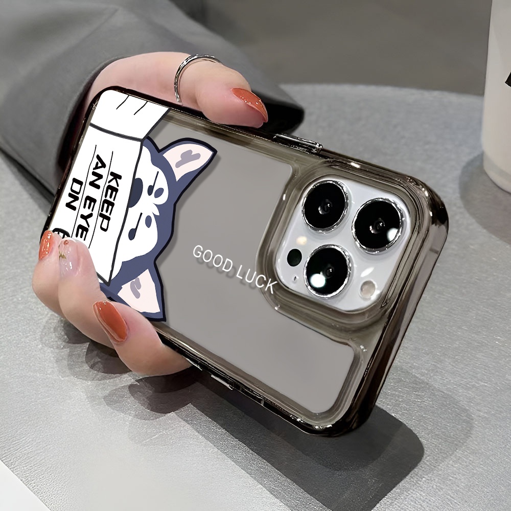 Ốp Điện Thoại Trong Suốt Chống Sốc Họa Tiết Chú Chó Đọc Báo Cho iphone 14 pro max 11 13 12 7 8 Plus X XR XSMax