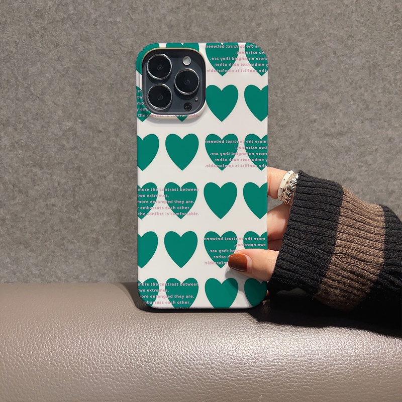 Ốp Điện Thoại Cứng Họa Tiết Trái Tim Cho iphone 14promax 11 13 12 7Plus 8 X XS Max