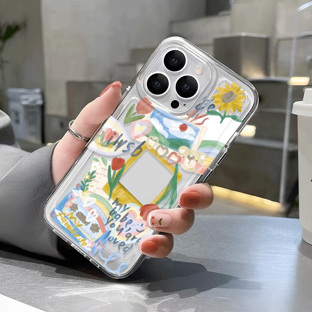 Ốp Điện Thoại Trong Suốt Hình Hoa Cho iphone 14promax 13 12 11 7Plus 7 8 Plus X XR XSMax