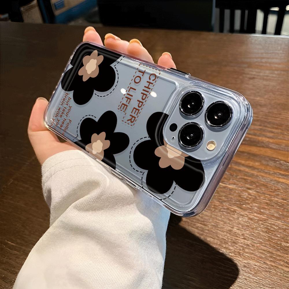 Ốp Điện Thoại Trong Suốt Chống Sốc In Họa Tiết Hoa Cho iphone 14 pro max 11 13 12 7Plus 7 8 X XR XSMax