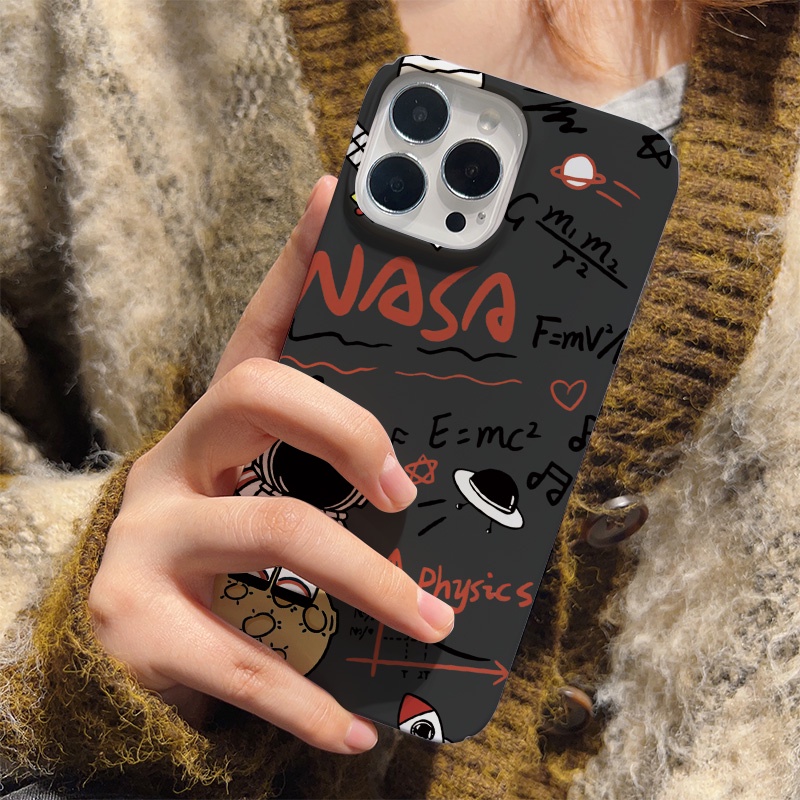 Ốp Điện Thoại Cứng In Hình Phi Hành Gia Công Thức Cho iphone 14promax 11 13 12 7Plus 8 X XS Max
