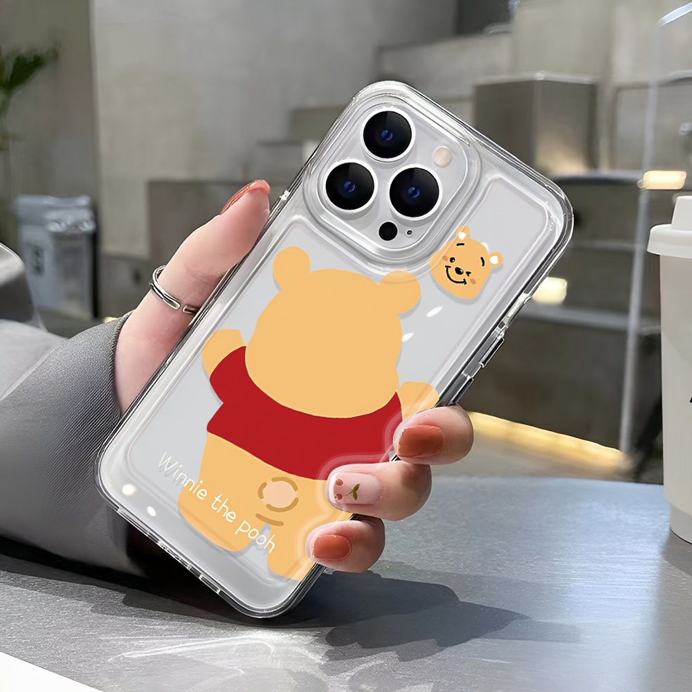 Ốp Điện Thoại Trong Suốt Họa Tiết Winnie the Pooh Chống Sốc Cho iphone 14 pro max 11 13 12 7 8 Plus X XR XSMax