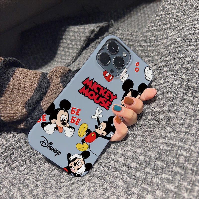 Ốp Điện Thoại Cứng In Hình Chuột Hoạt Hình Dễ Thương Cho iphone 14 pro Max 11 13 12 7Plus 8 X XS Max