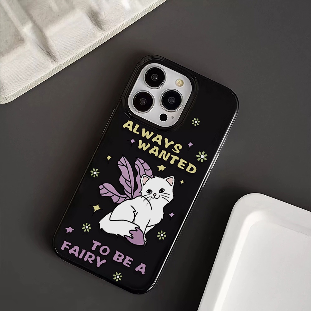 Ốp Điện Thoại Silicone TPU Mềm Bóng In Hình Mèo Ngồi Cho iphone 14promax 11 13 12 7Plus 8 X XS Max