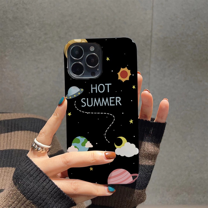 Ốp Điện Thoại Cứng Chống Sốc In Hình Hành Tinh Không Gian Thời Trang Cho iphone 14 pro Max 11 13 12 7Plus 8 X XS Max