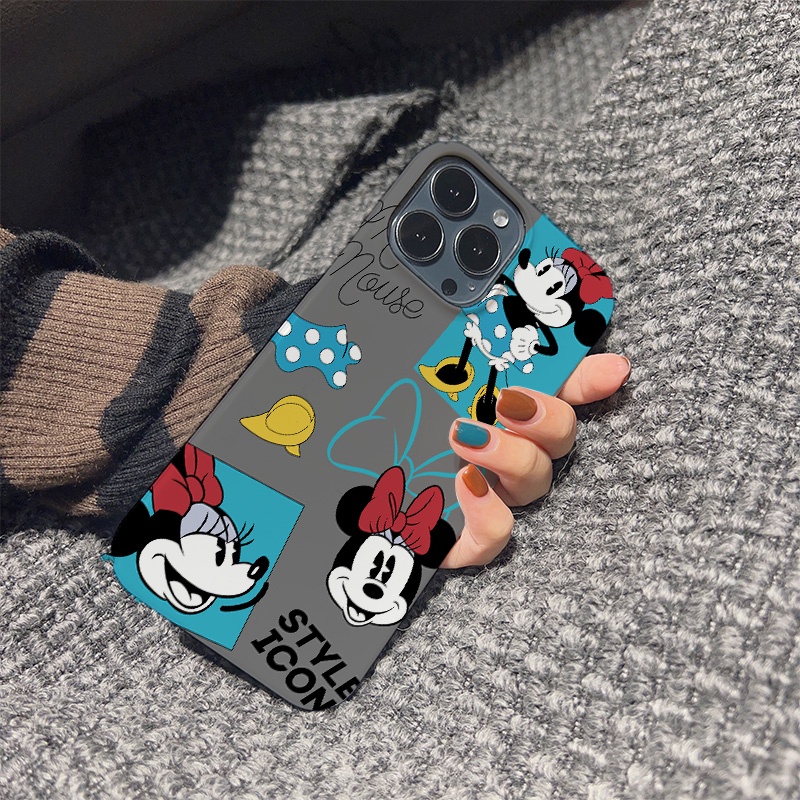 Ốp Điện Thoại Cứng Họa Tiết Hoạt Hình Mickey Dễ Thương Chống Sốc Cho iphone 14 pro Max 11 13 12 7Plus 8 X XS Max
