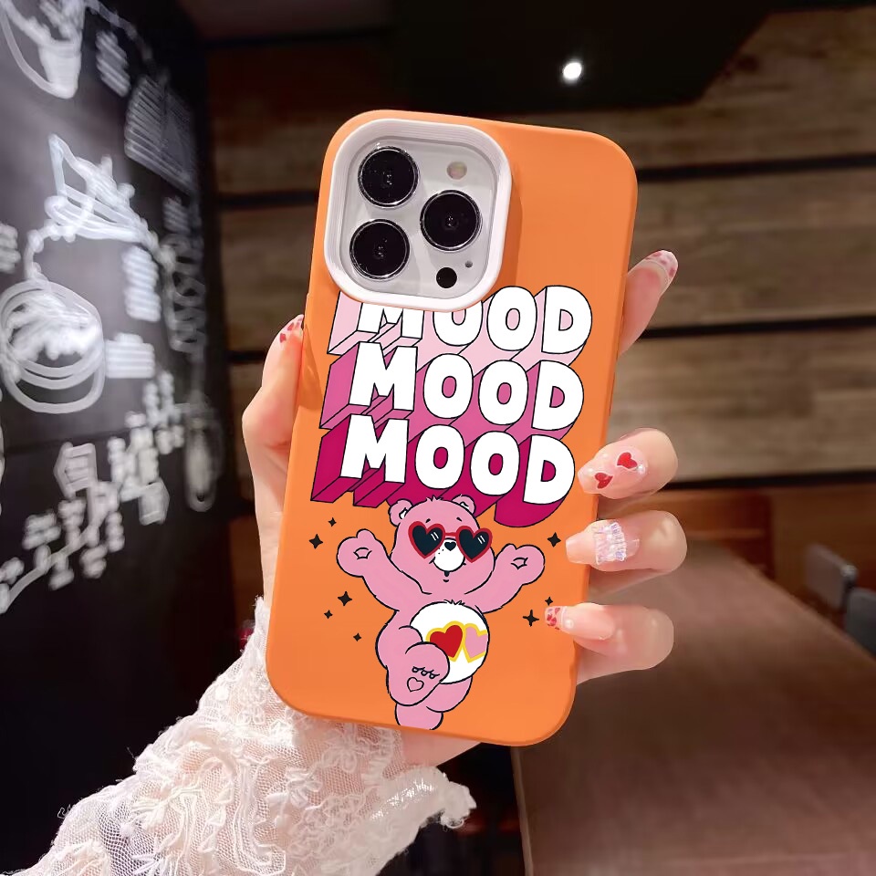 Ốp Điện Thoại silicon Dẻo Hình Gấu Và Cầu Vồng 3 Trong 1 Cho iPhone 14Promax 13 12 11 7Plus X XR