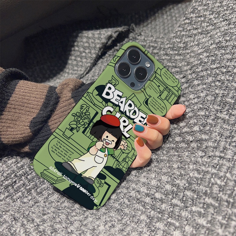 Ốp Điện Thoại Cứng Chống Sốc In Hình Cô Gái Dễ Thương Cho iphone 14 pro Max 11 13 12 7Plus 8 X XS Max