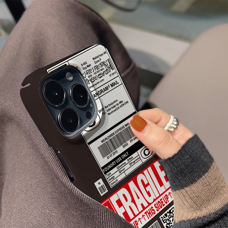 Ốp Điện Thoại Cứng Chống Sốc In Hình Tem Vận Chuyển Thời Trang Cho iphone 14 pro Max 11 13 12 7Plus 8 X XS Max