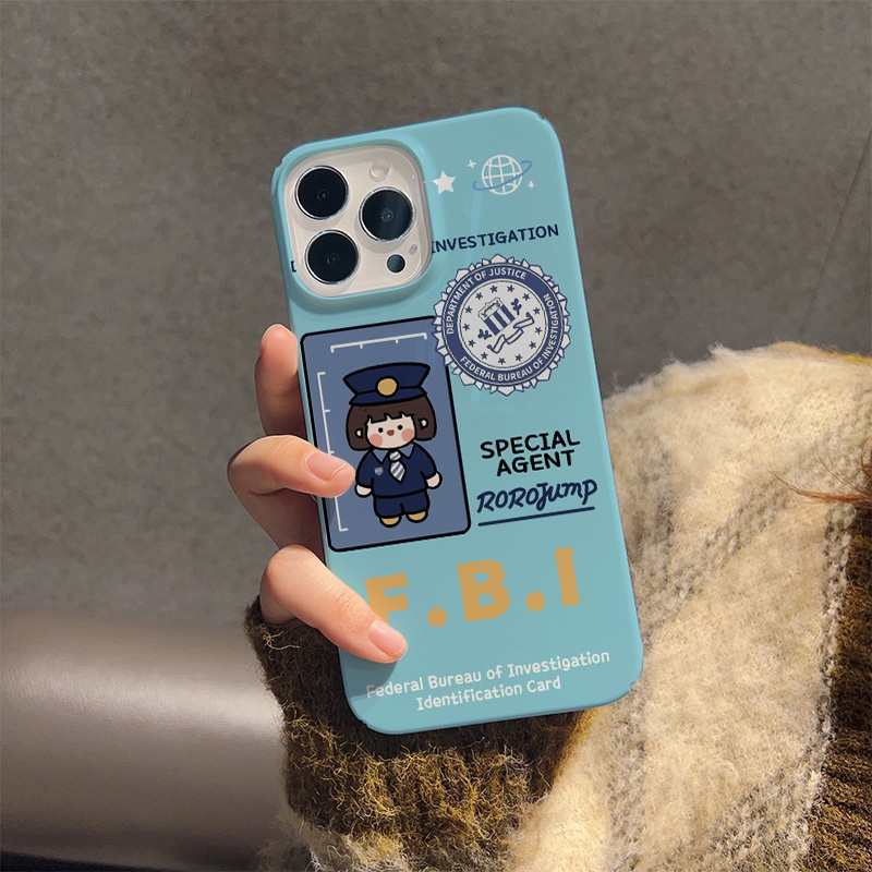 Ốp Điện Thoại Cứng Chống Sốc In Hình Cô Gái FBI Thời Trang Cho iphone 14 pro Max 11 13 12 7Plus 8 X XS Max