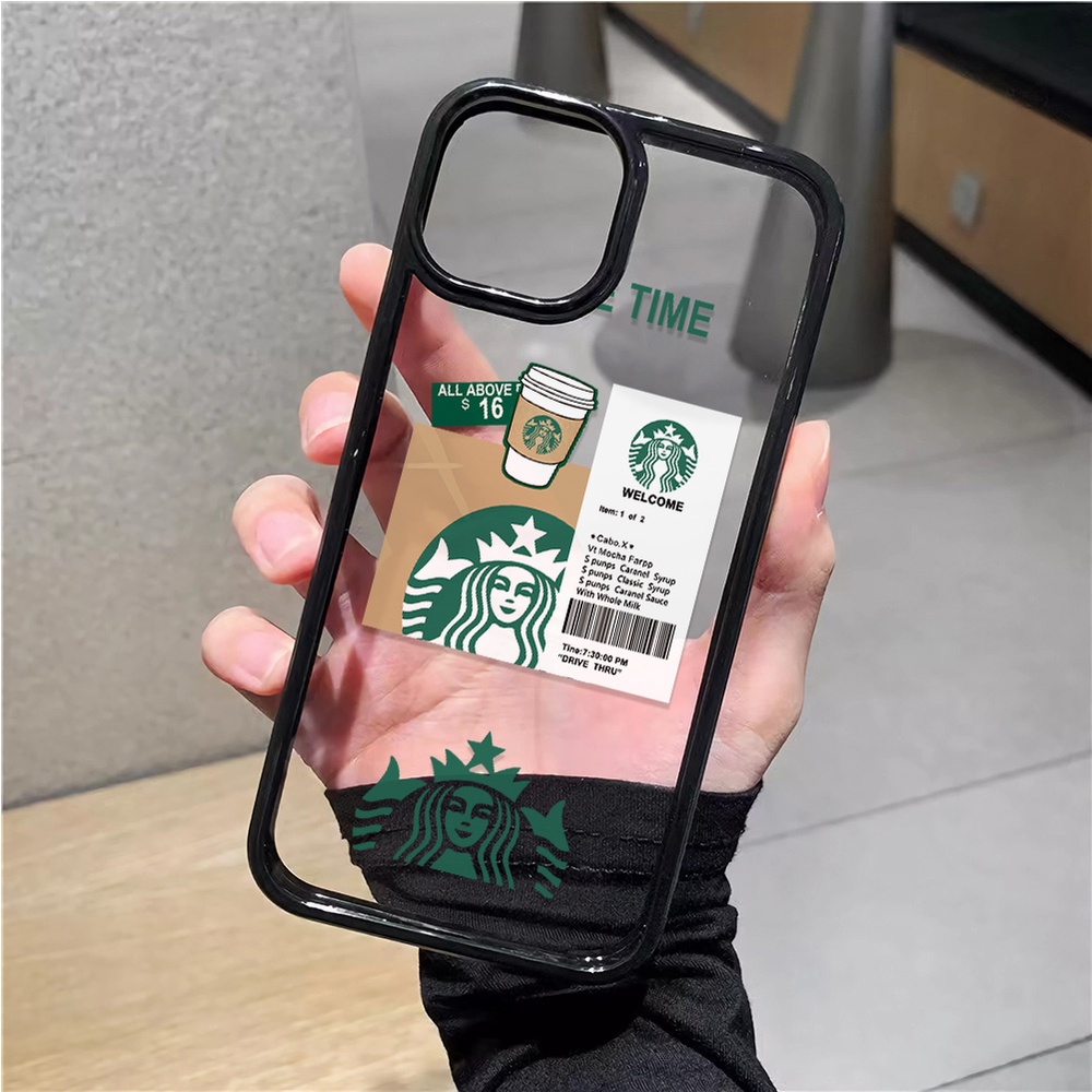 Ốp Điện Thoại Nhựa Acrylic Cứng Trong Suốt In Hình Ly Cà Phê Cho iphone 14 pro Max 11 13 12 7 Plus 8 X XS Max