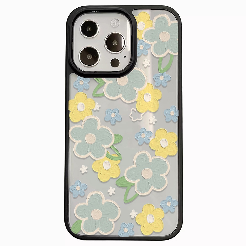 Ốp Điện Thoại Nhựa Acrylic Cứng Trong Suốt Hình Hoa Cho iphone 14 pro Max 11 13 12 7Plus 8 X XS Max