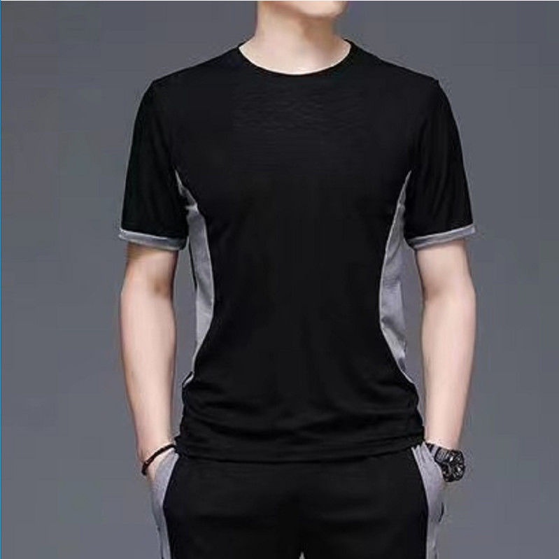 Bộ Đồ Thể Thao Áo Thun Tay Ngắn Phối Quần Dài Dáng Rộng Thời Trang Mùa Hè Cho Nam