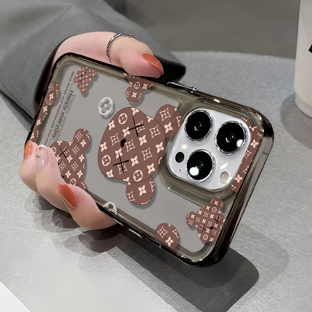 Ốp Điện Thoại Trong Suốt Chống Sốc In Hình Gấu Nâu Cho iphone 14 pro max 11 13 12 7 8 Plus X XR XSMax