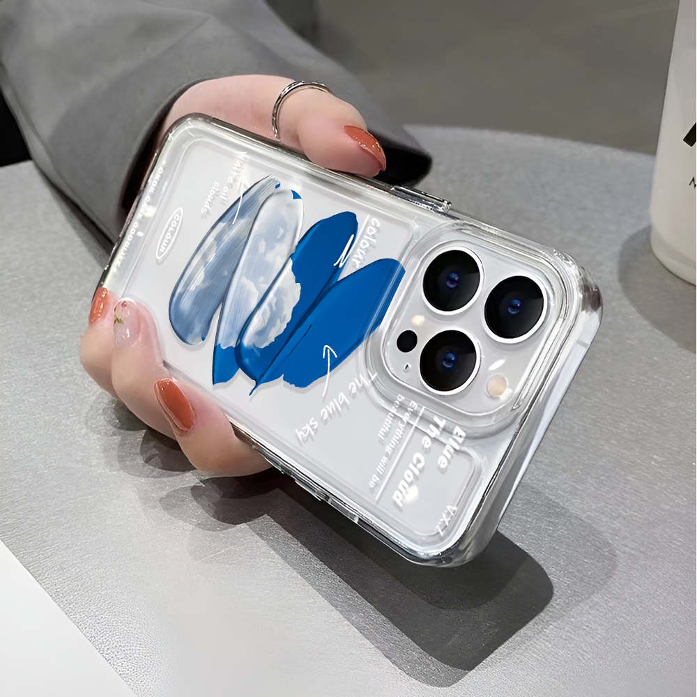 Ốp Điện Thoại Trong Suốt Chống Sốc Họa Tiết Không Gian Cho iphone 14 pro max 11 13 12 7 8 Plus X XR XSMax