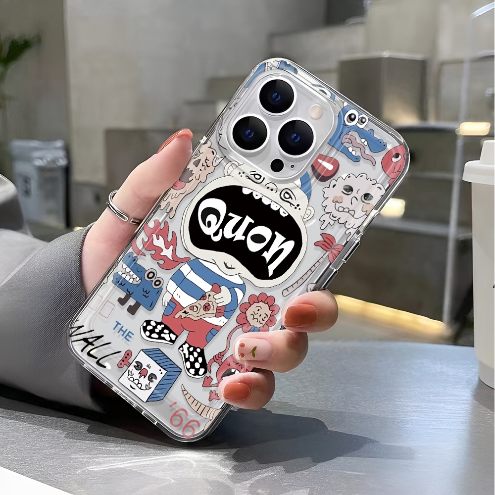 Ốp Điện Thoại Trong Suốt In Hoạt Hình Ngộ Nghĩnh Cho iphone 14 pro max 11 13 12 7 8 Plus X XR XSMax