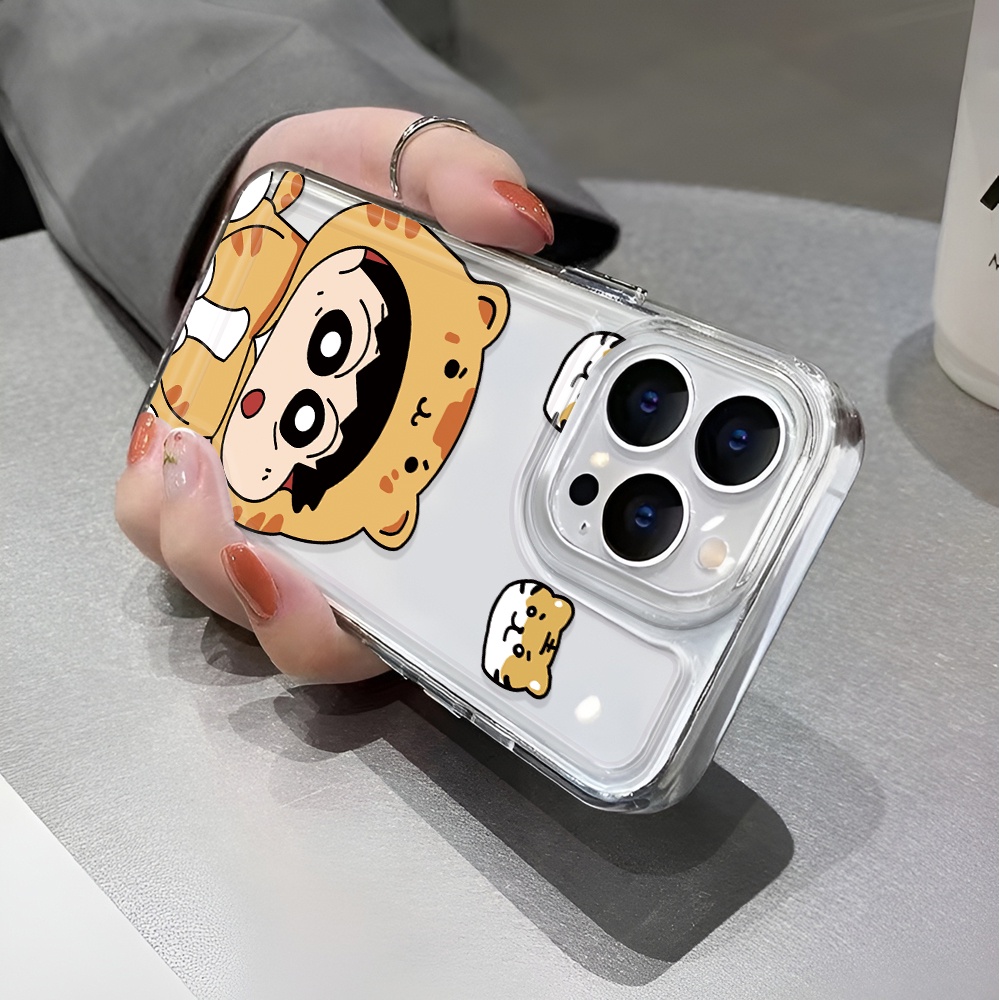 Ốp Điện Thoại Trong Suốt Hình Cậu Bé Bút Chì Cho iphone 14 pro max 11 13 12 7 8 Plus X XR XSMax