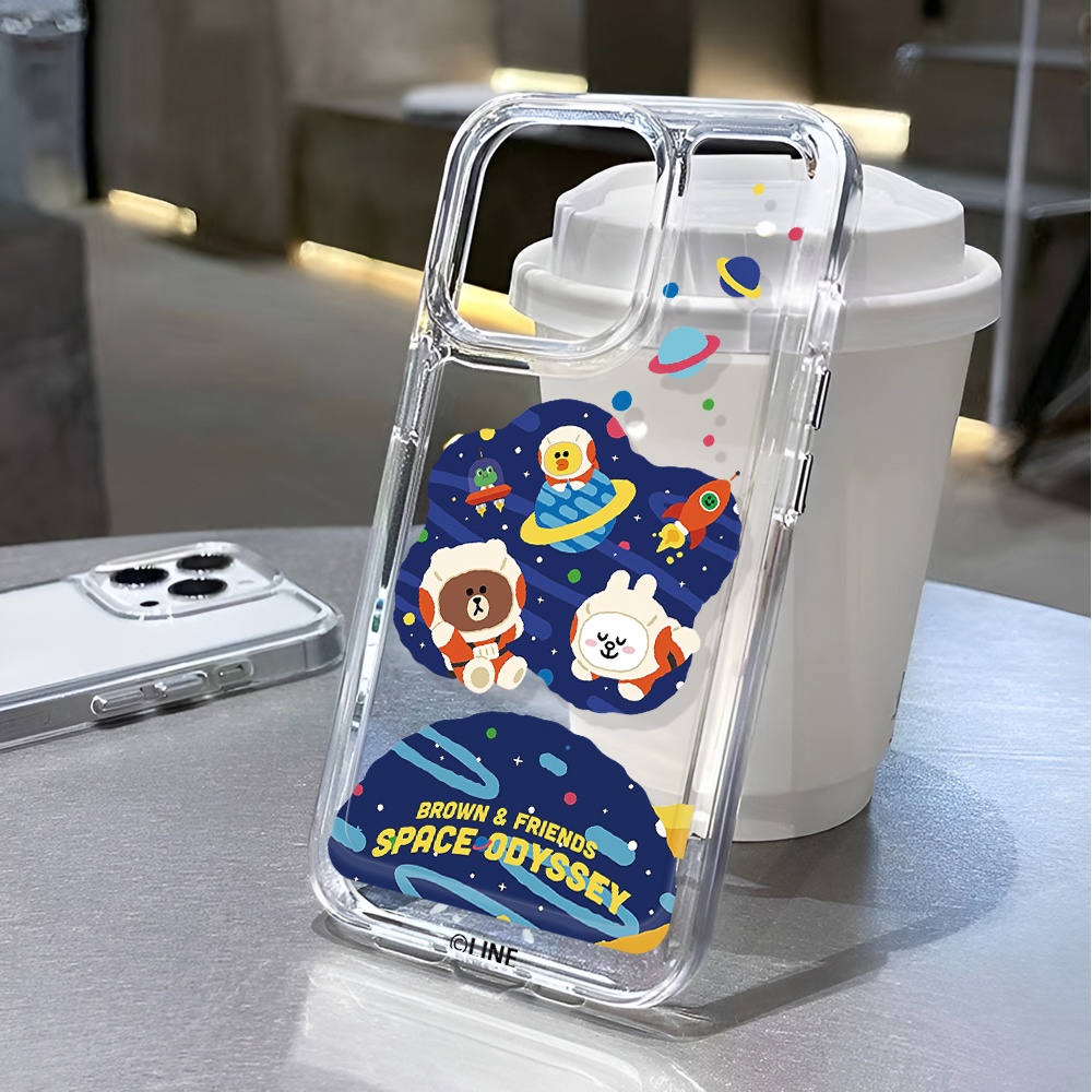 Ốp Điện Thoại Trong Suốt In Hình Gấu Vũ Trụ Cho iphone 14 pro max 11 13 12 7 8 Plus X XR XSMax