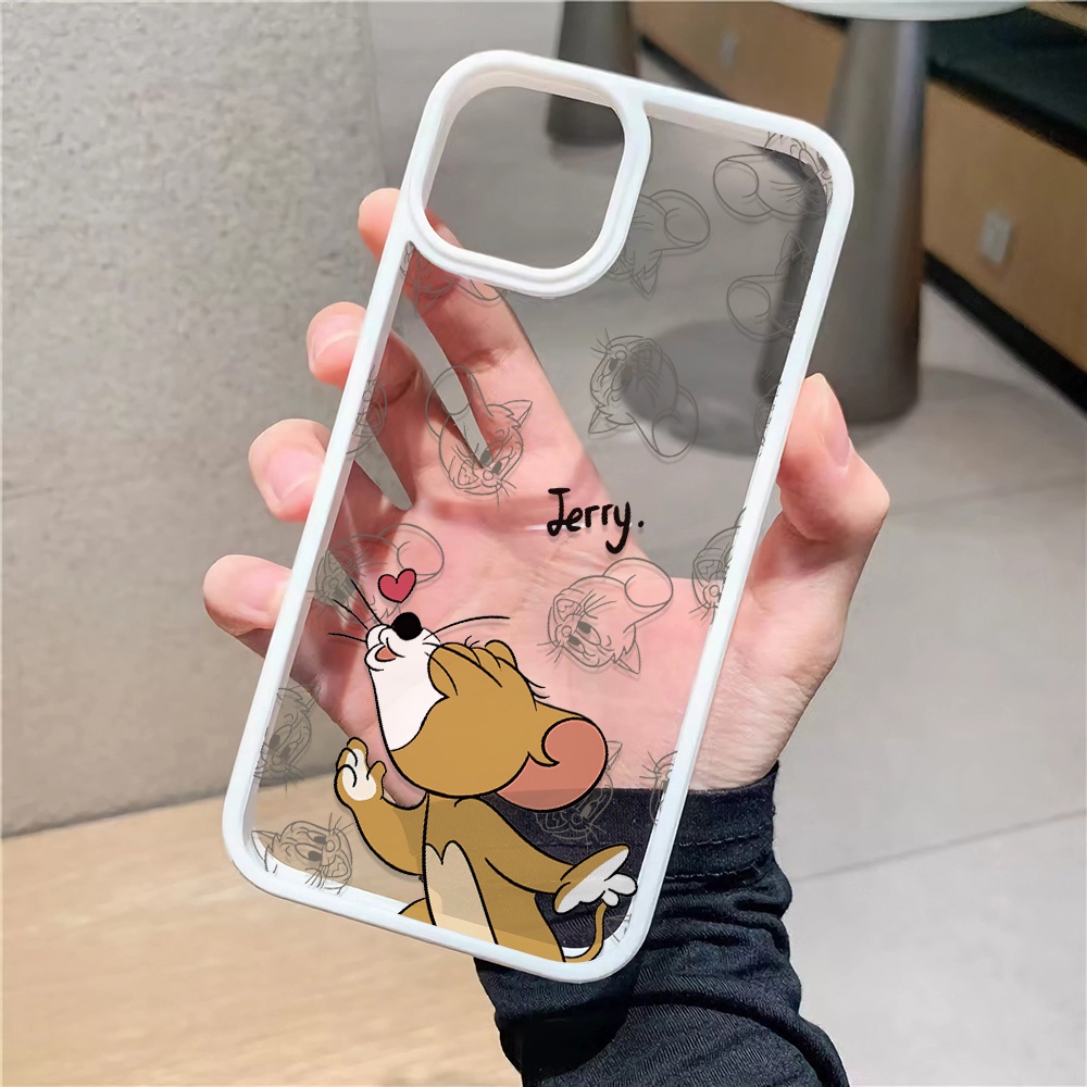 Ốp Điện Thoại Nhựa Acrylic Cứng Trong Suốt In Hình Chuột Hoạt Hình Cho iphone 14 pro Max 11 13 12 7Plus 8 X XS Max
