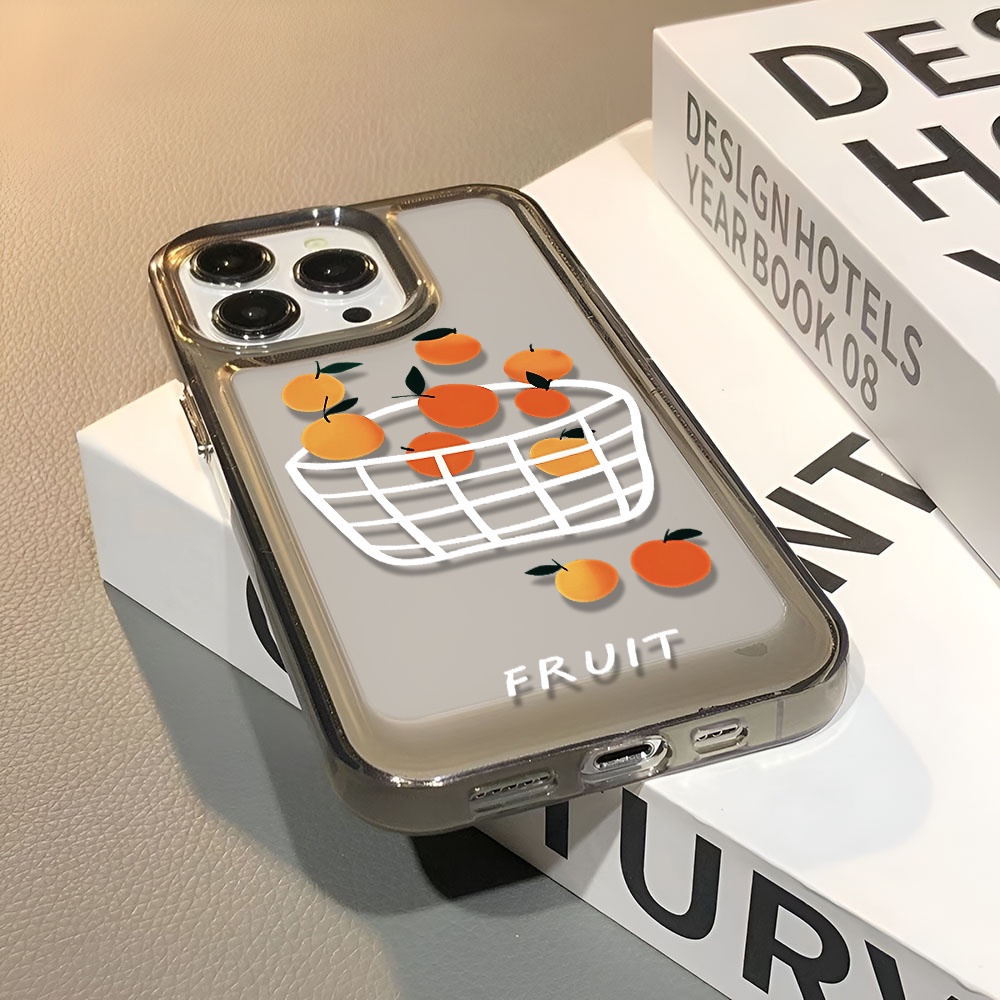 Ốp Điện Thoại Trong Suốt In Hình Quả Cam Cho iphone 14 pro max 11 13 12 7 8 Plus X XR XSMax