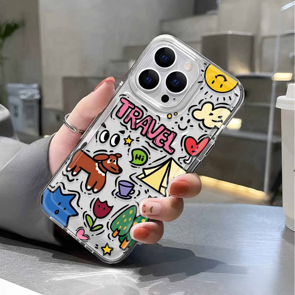 Ốp Điện Thoại Trong Suốt In Hình Chú Chó Cho iphone 14 pro max 11 13 12 7 8 Plus X XR XSMax