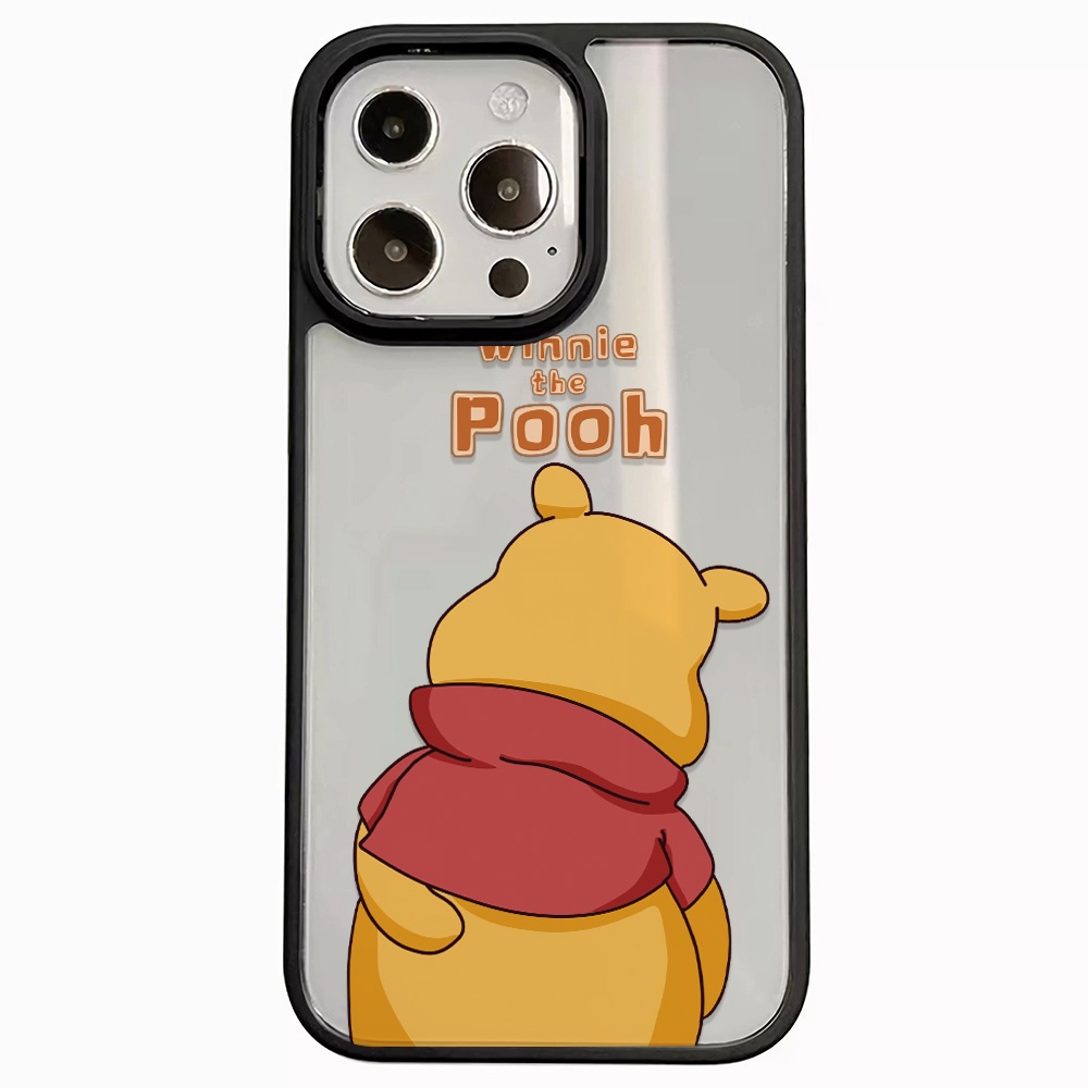 Ốp Điện Thoại Acrylic Cứng Trong Suốt Hình Gấu Winnie Cho iphone 14 pro Max 11 13 12 7Plus 8 X XS Max