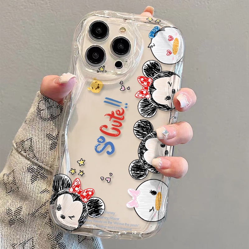 Ốp Điện Thoại Mềm Trong Suốt Họa Tiết Winnie the Pooh Cho iphone 14 pro Max 11 13 12 7Plus 8 X XS Max