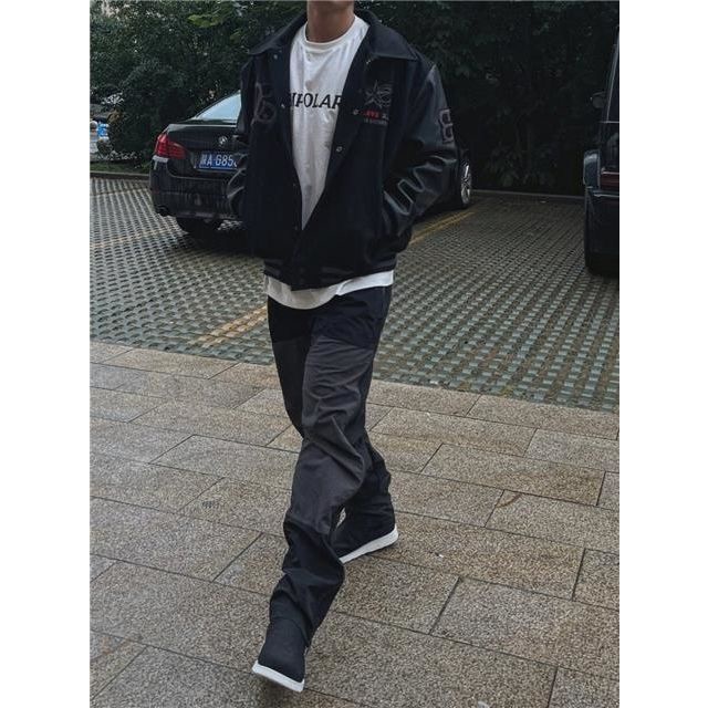 Áo Khoác Bóng Chày Da Pu Thêu Họa Tiết Thời Trang Xuân Thu 2023 Cá Tính Cho Nam