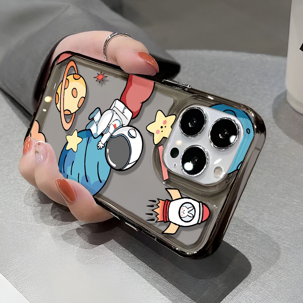 Ốp Điện Thoại Trong Suốt In Hình Phi Hành Gia Cho iphone 14 pro max 11 13 12 7 8 Plus X XR XSMax