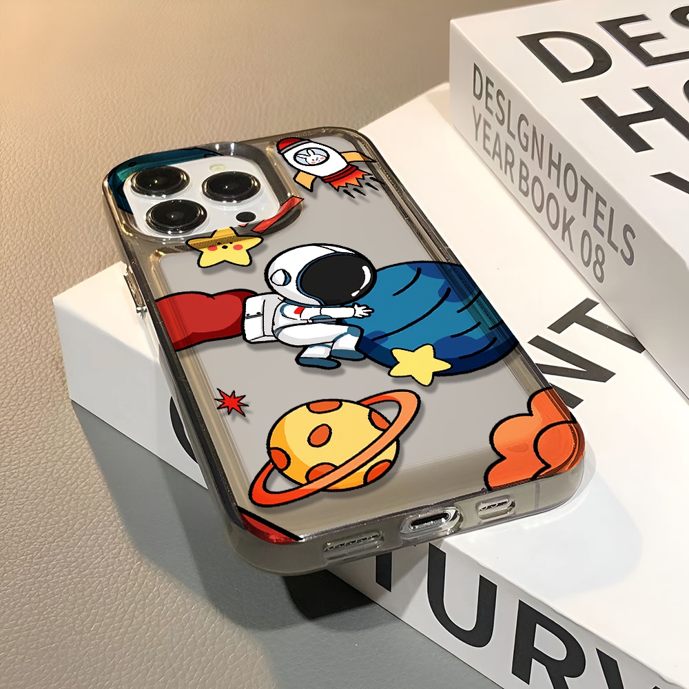 Ốp Điện Thoại Trong Suốt In Hình Phi Hành Gia Cho iphone 14 pro max 11 13 12 7 8 Plus X XR XSMax
