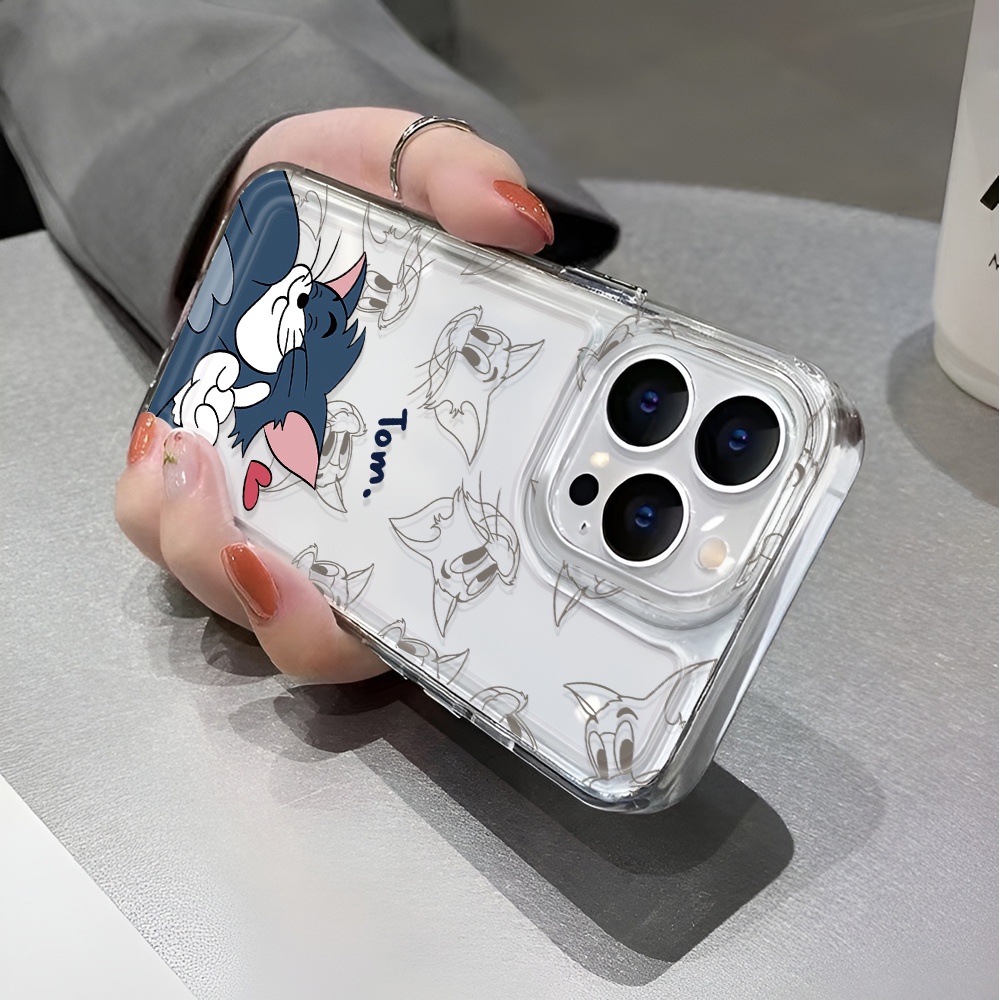 Ốp Điện Thoại Trong Suốt In Hình Mèo Thời Trang Cho iphone 14 pro max 11 13 12 7 8 Plus X XR XSMax