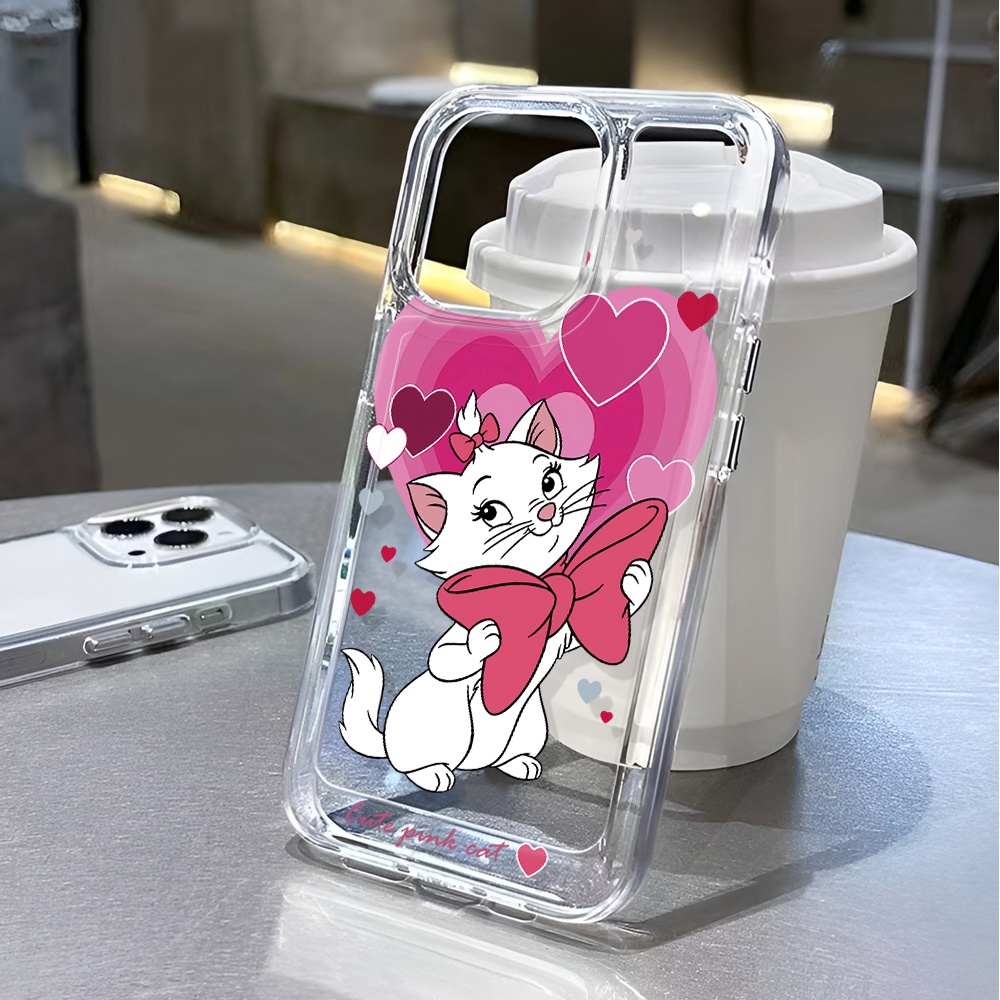 Ốp Điện Thoại Trong Suốt Họa Tiết Mèo Hoạt Hình Cho iphone 14 pro max 11 13 12 7 8 Plus X XR XSMax