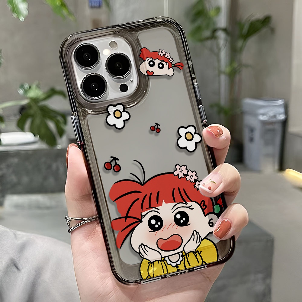 Ốp Điện Thoại Trong Suốt Hình Cô Gái Không Gian Hoạt Họa Cho iphone 14 pro max 11 13 12 7 8 Plus X XR XSMax