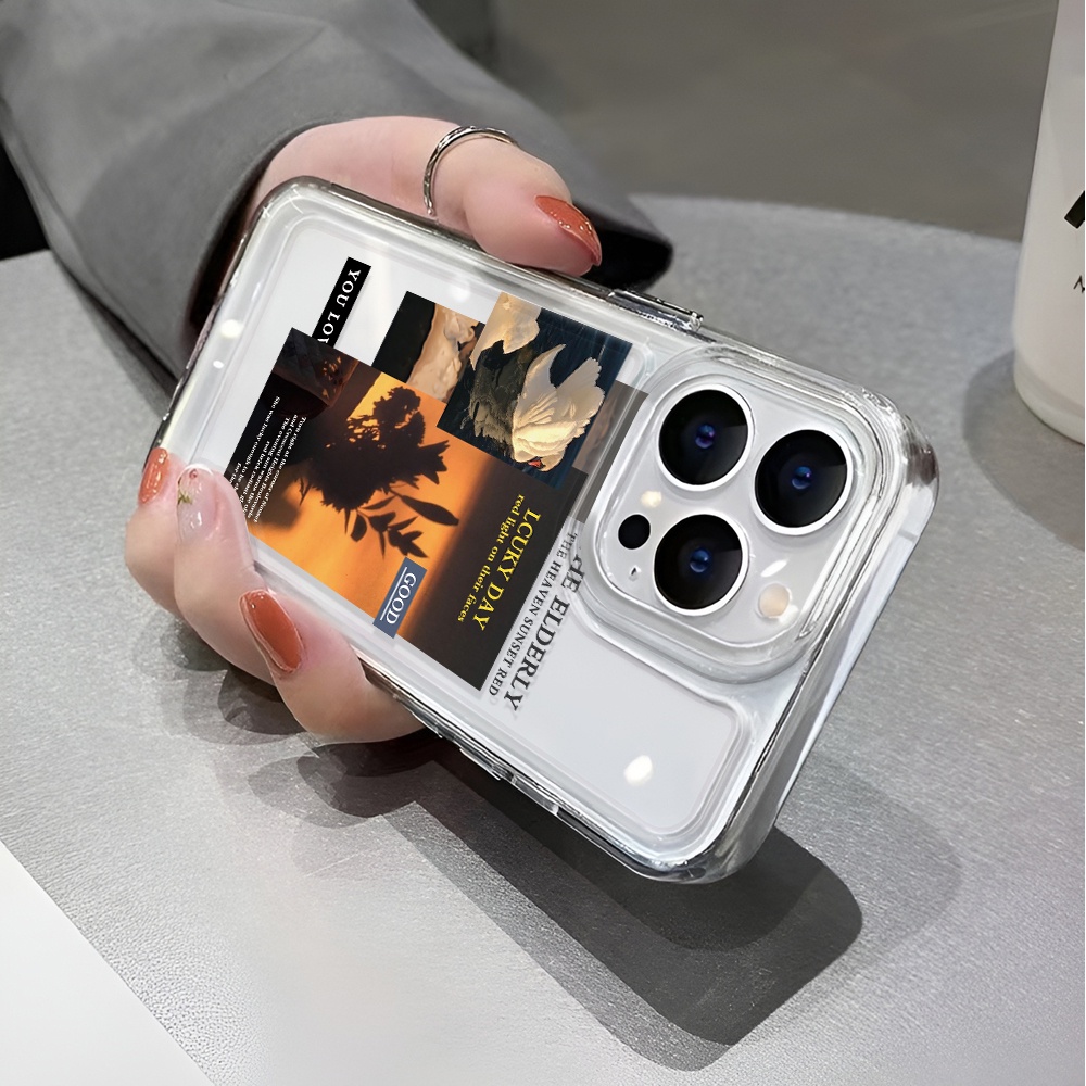 Ốp Điện Thoại Trong Suốt Hình Phong Cảnh Không Gian Cho iphone 14 pro max 11 13 12 7 8 Plus X XR XSMax
