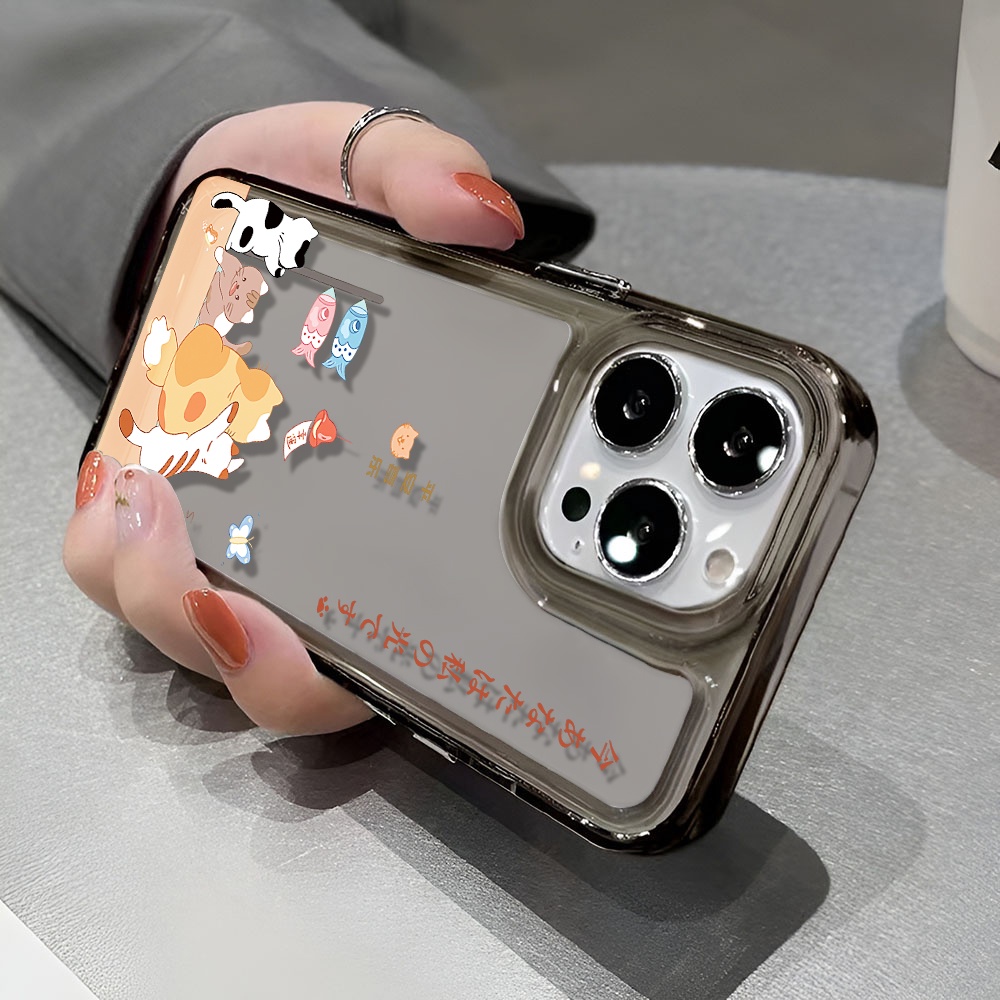 Ốp Điện Thoại Trong Suốt In Hình Mèo / Cá Hoạt Hình Cho iphone 14 pro max 11 13 12 7 8 Plus X XR XSMax