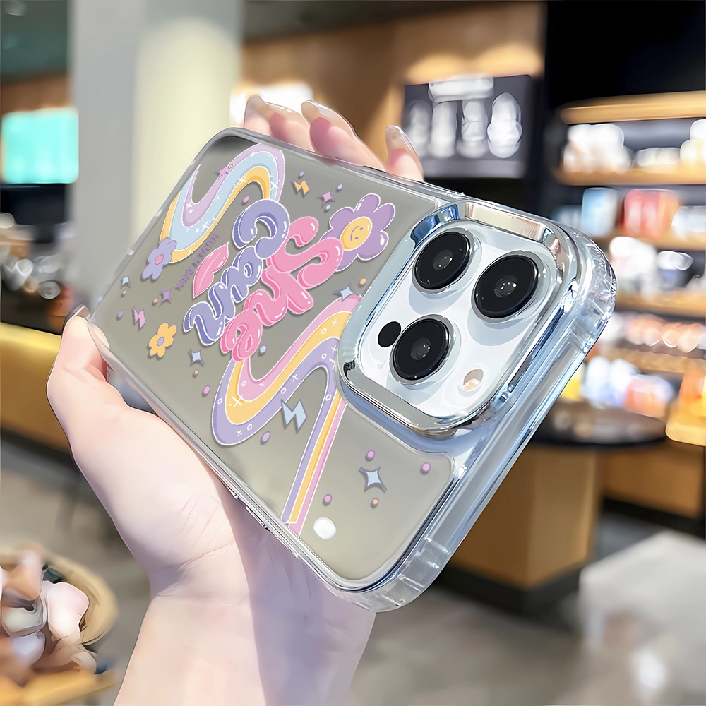 Ốp Điện Thoại Mặt Gương Viền Kim Loại Cho iphone 14 pro max 11 12 13 8 7 Plus X XR XSMax