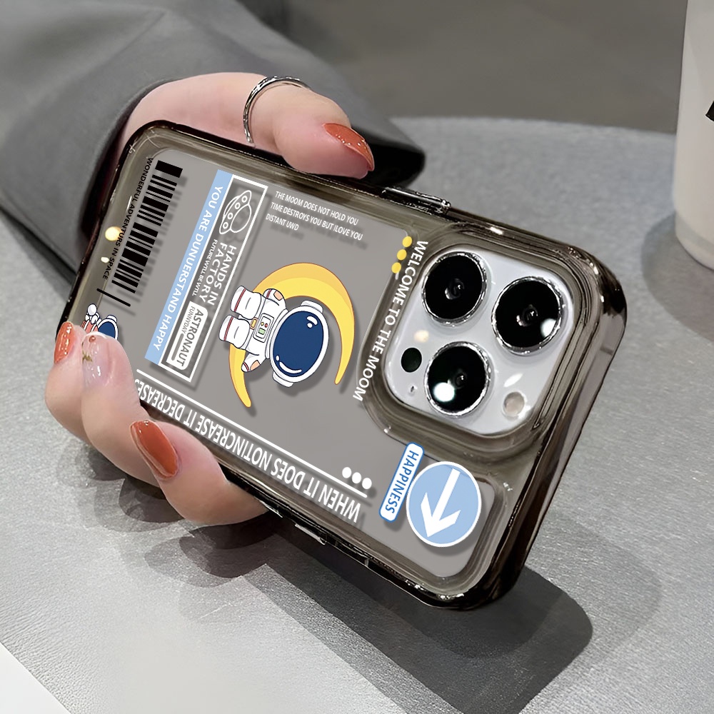 Ốp Điện Thoại Trong Suốt Hình Phi Hành Gia Lunar Thời Trang Cho iphone 14 pro max 11 13 12 7 8 Plus X XR XSMax