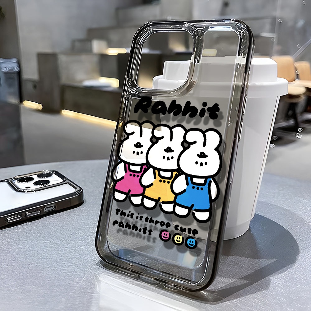 Ốp Điện Thoại Trong Suốt In Hình Thỏ Hoạt Hình Cho iphone 14 pro max 11 13 12 7 8 Plus X XR XSMax