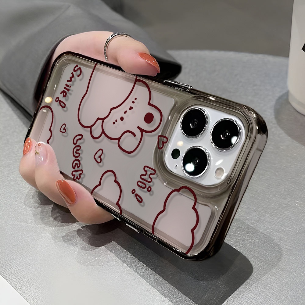 Ốp Điện Thoại Trong Suốt In Hình Thỏ May Mắn Cho iphone 14 pro max 11 13 12 7 8 Plus X XR XSMax