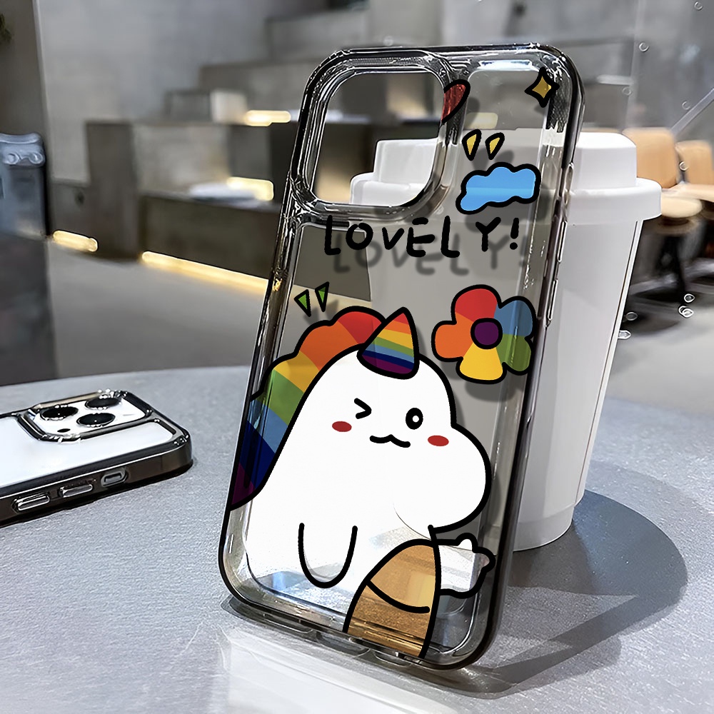 Ốp Điện Thoại Trong Suốt In Hình Kỳ Lân Cho iphone 14 pro max 11 13 12 7 8 Plus X XR XSMax